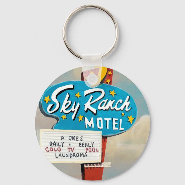 Sky Ranch Motel Sign Keychain (Front)