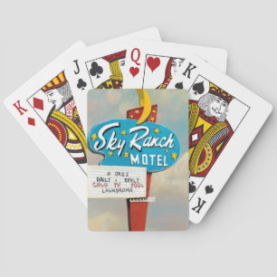 Sky Ranch Motel Sign Poker Cards