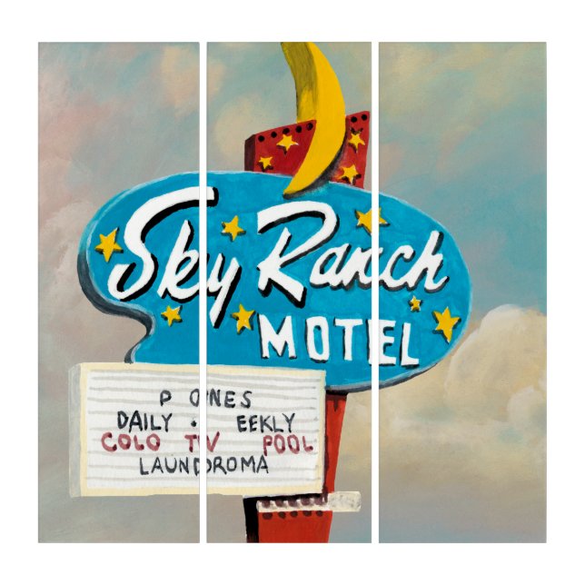Sky Ranch Motel Sign Triptych (Front)