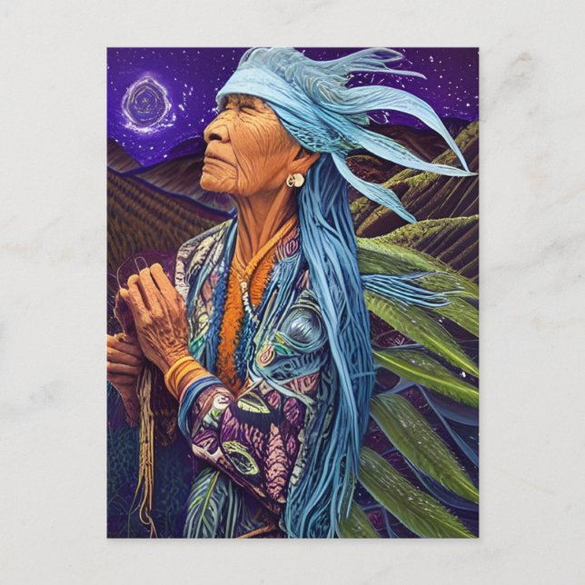 Sky Road Walker Native American Fantasy Art   Postcard (Front)