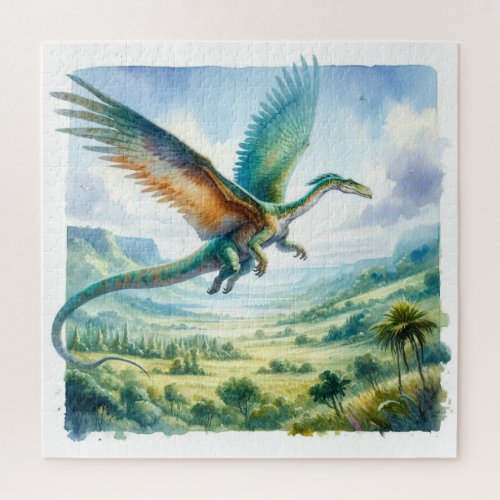 Sky Ruler The Quetzalcoatlus REF34 _ Watercolor Jigsaw Puzzle