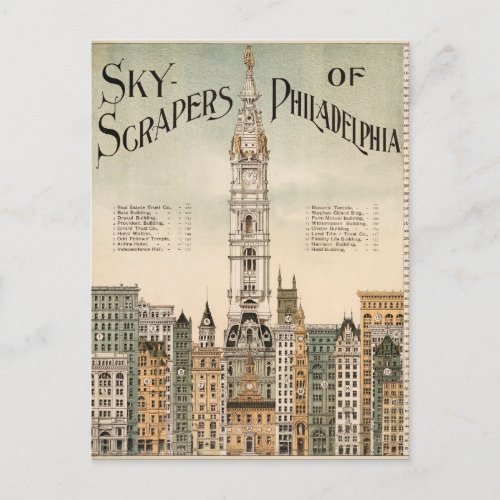 Sky Scrapers of Philadelphia Postcard