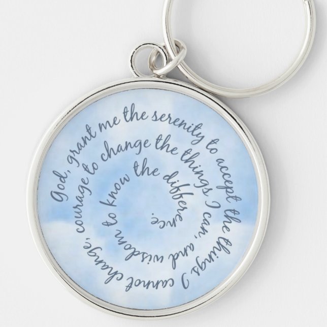 Sky Serenity Prayer Keychain (Front)