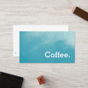 Sky Simple Loyalty Coffee Punch-Card Card