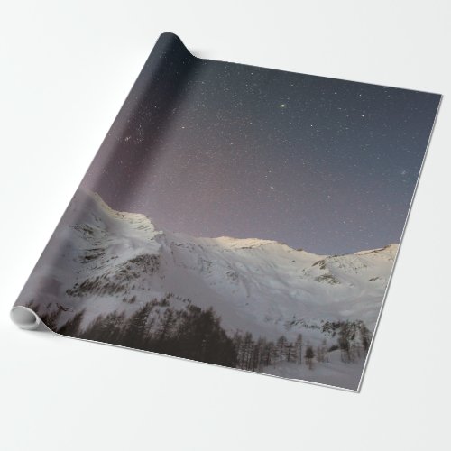 sky stars wrapping paper
