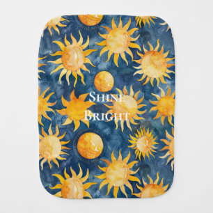Sky Sun Shine Bright Baby Burp Cloth