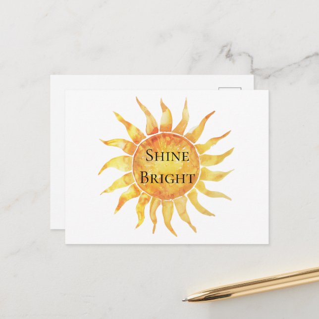 Sky Sun Shine Bright Postcard (Front/Back In Situ)