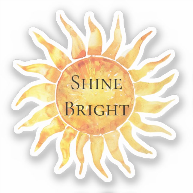 Sky Sun Shine Bright Sticker (Front)