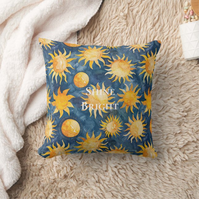 Sky Sun Shine Bright Throw Pillow (Blanket)