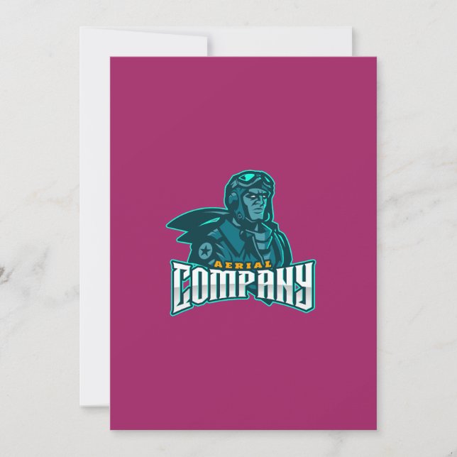 Sky Team Air Force Logo | Heroic Esports Design Invitation (Front)