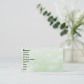 Sky Texture - Light Green Business Card (Standing Front)
