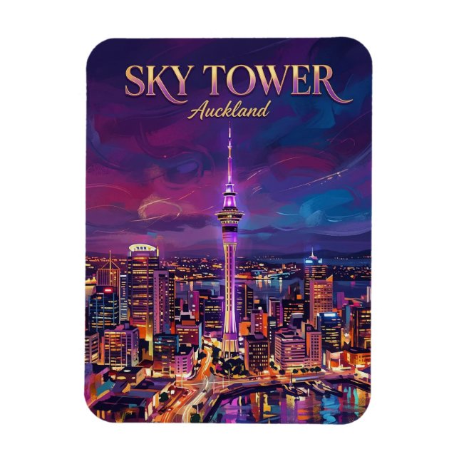 Sky Tower New Zealand Magnet (Vertical)
