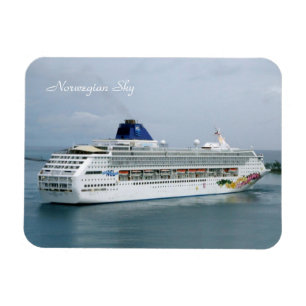 Sky Turning in Nassau White Text Magnet