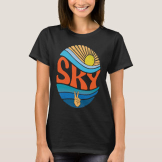 Sky Vintage Sunset Sky Groovy Tie Dye T-Shirt