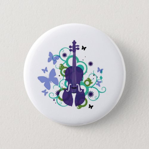 Sky Violin Design Button