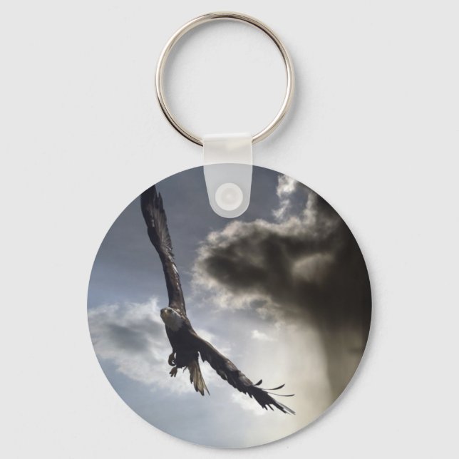 "Sky Warrior" Bald Eagle Gifts Keychain (Front)