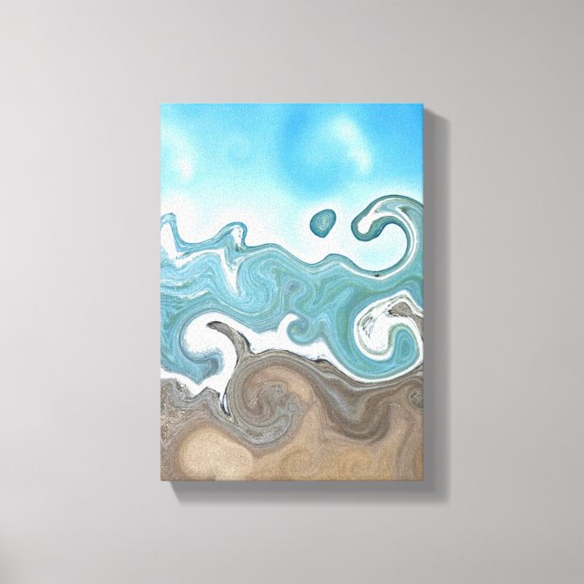 Sky Waves and Sand Canvas Print (Front)