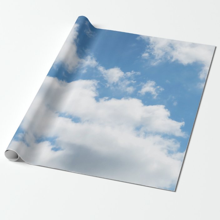 blue, cloud, sunlight wrapping paper 