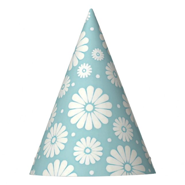 Sky White Daisies Party Hat (Front)