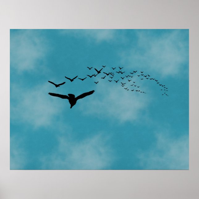 Sky with Birds Poster (Front)