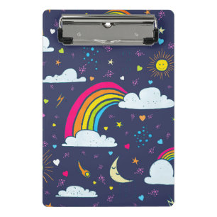 Sky with Sun and Rainbows Mini Clipboard