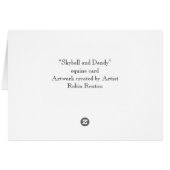 "Skyball and Dandy" equine card (Back Horizontal)