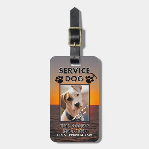 Skybird Service Dog Photo ID Luggage Tag