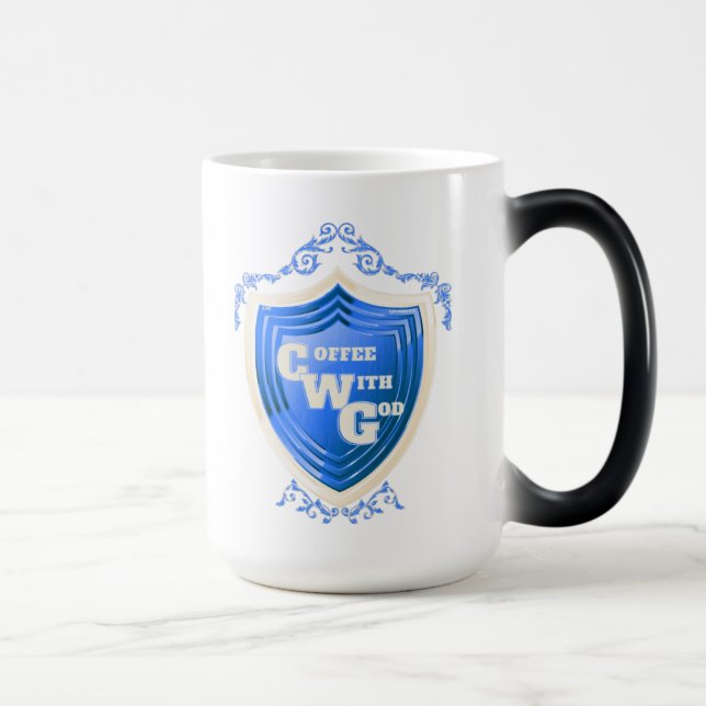 SkyBlue Coffee with God Design Morph Mug (Right)