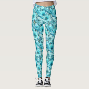 SkyBlue Crossfit Amaryllis Fantasy Birthday Gifts Leggings