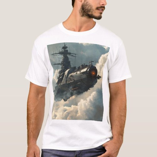 Skybound Frigate Mens Dieselpunk T_Shirt T_Shirt