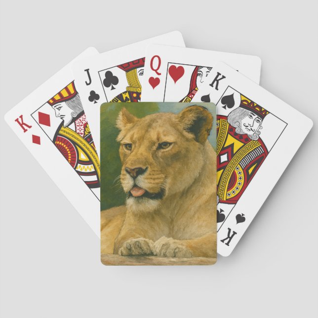 Skybound Grace – Lioness on the Ledge Poker Cards (Back)
