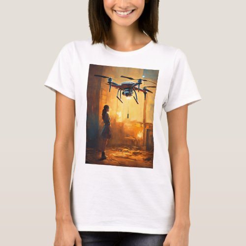  Skybound Harmony Designing Dreams with Drones T_Shirt