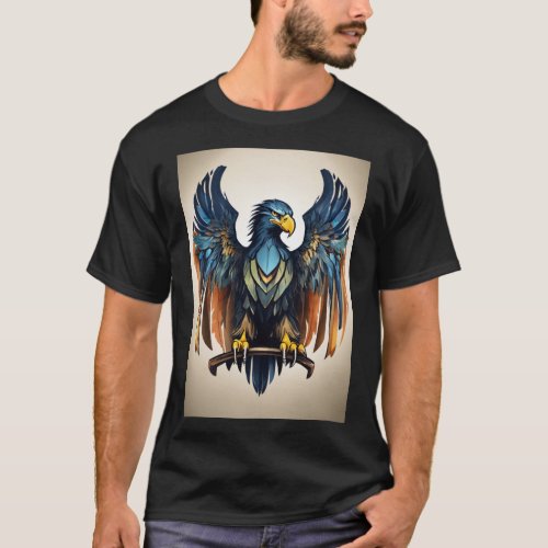 Skybound Majesty Eagle Graphic T_shirr Nature  T_Shirt
