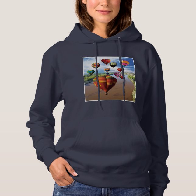 "Skybound Serenity" Hot Air Balloon Hoodie (Front)