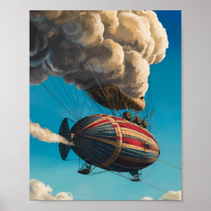 Skybound Steampunk Voyager Poster