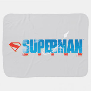 Skybound Superman Silhouette Baby Blanket
