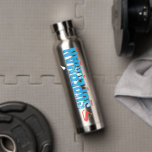 Skybound Superman Silhouette Water Bottle<br><div class="desc">Let your imagination soar with this uplifting Superman design that captures the magic of flight! The bold blue “SUPERMAN” typography is filled with fluffy white clouds, creating the illusion of the open sky itself. A dynamic silhouette of Superman streaks upward from the letters, trailing a graceful arc of light that...</div>