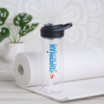 Skybound Superman Silhouette Water Bottle<br><div class="desc">Let your imagination soar with this uplifting Superman design that captures the magic of flight! The bold blue “SUPERMAN” typography is filled with fluffy white clouds, creating the illusion of the open sky itself. A dynamic silhouette of Superman streaks upward from the letters, trailing a graceful arc of light that...</div>