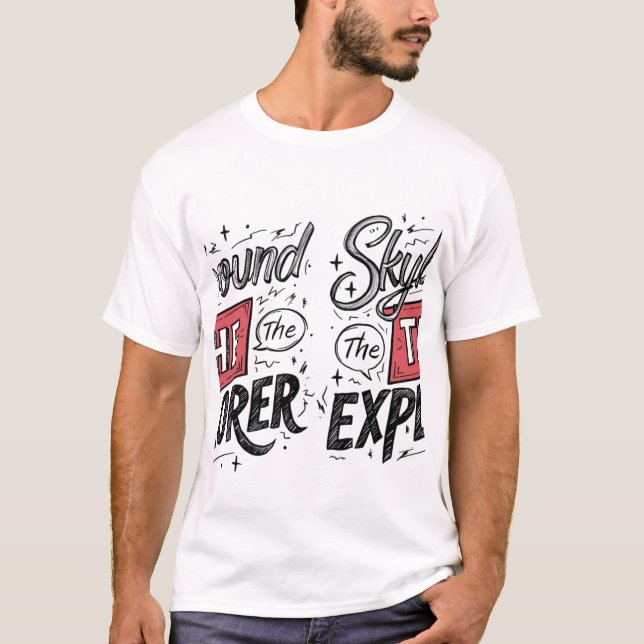 SKYBOUND THE EXPLORER MEN'S BASIC T-SHIRT 👕✅ (Front)