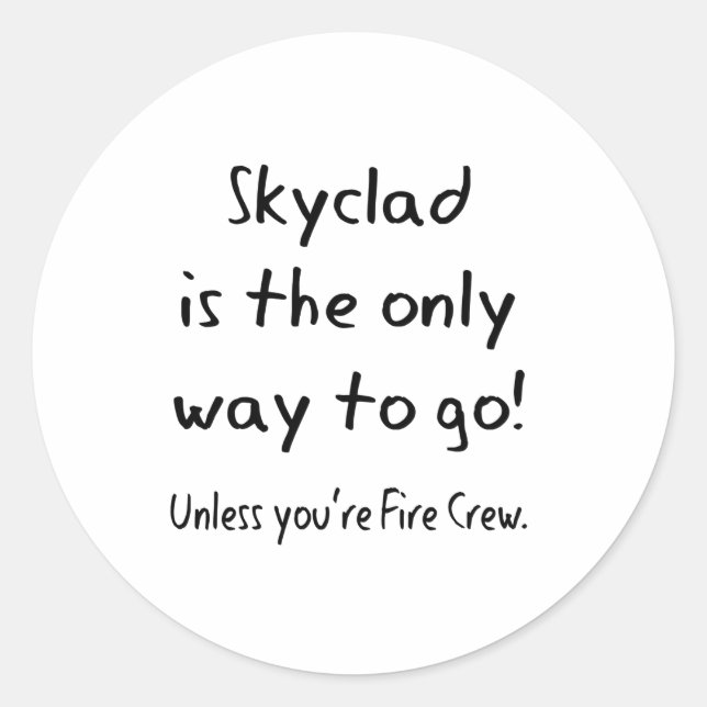 skyclad classic round sticker (Front)