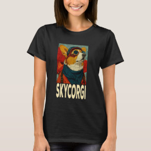 SkyCorgi Funny Retro 1920s Corgi-Pilot Cute Corgis T-Shirt