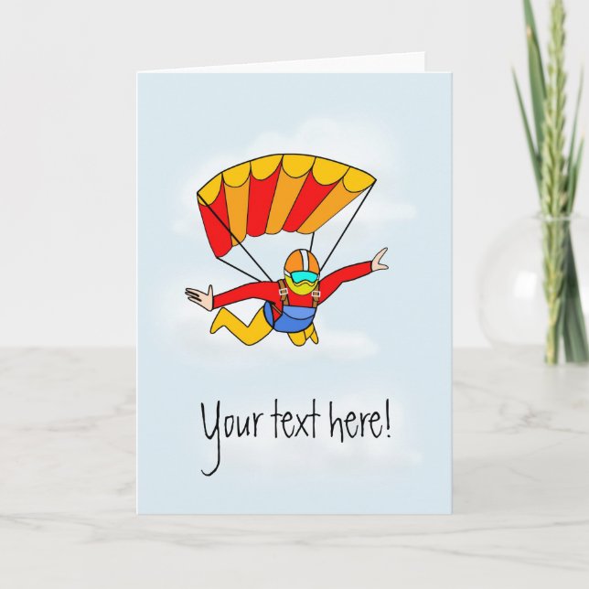 Skydive - Add your own text! Card (Front)
