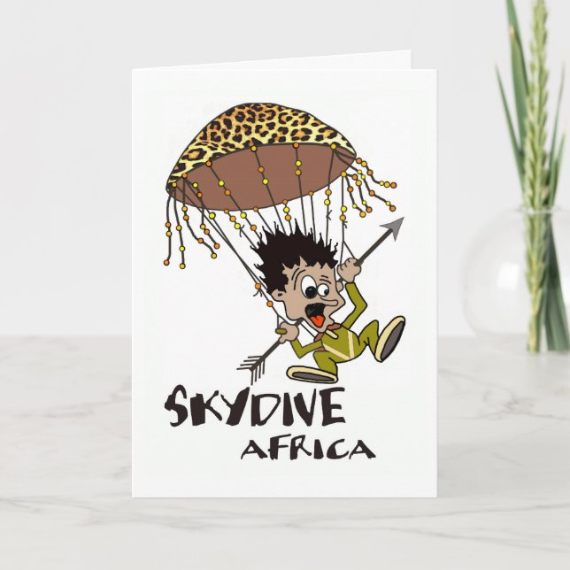 Skydive Africa Happy Birthday Card (Front)