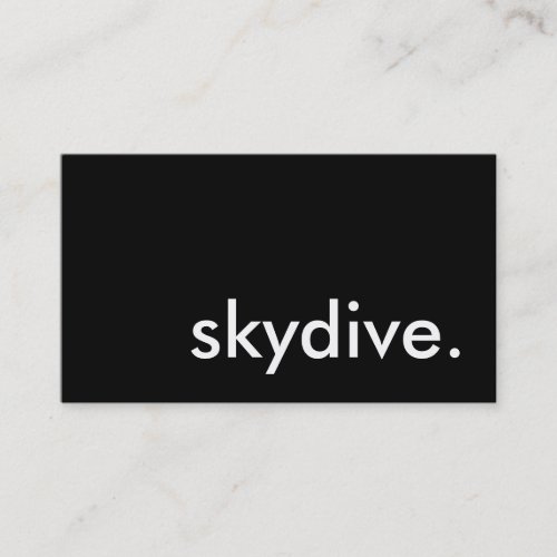 skydive. business card templates