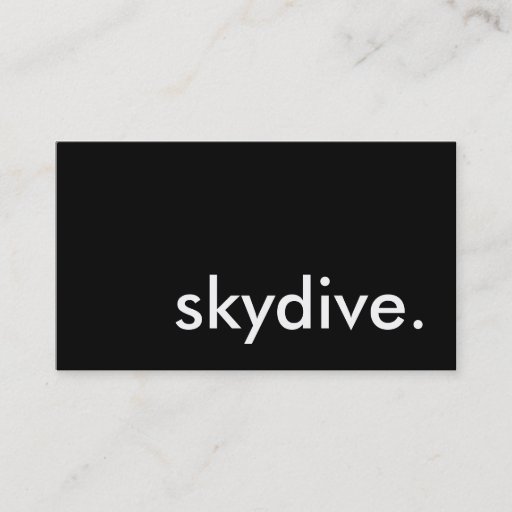 Customizable skydive. business card templates
