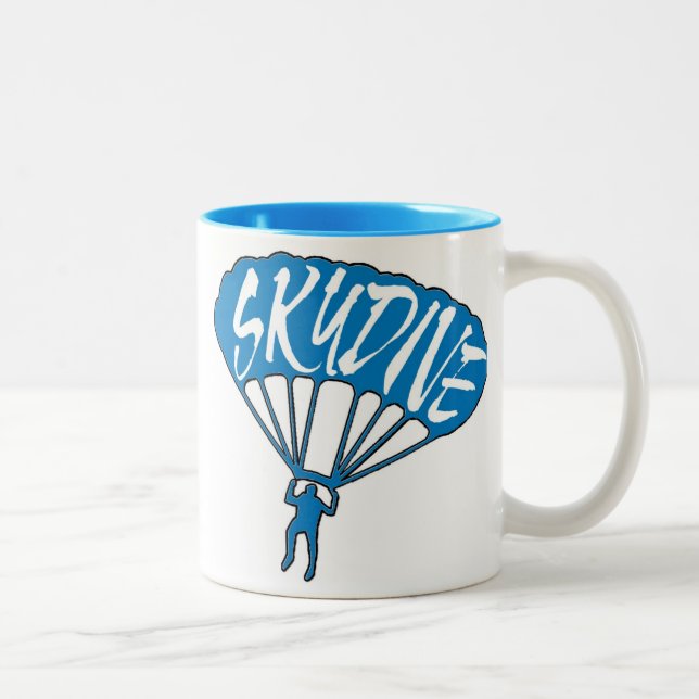 Skydive fanatic blue theme coffee mug (Right)