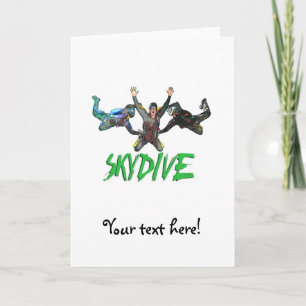 Skydive - Green Text Card