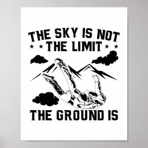 Skydive Hobby Skydiving Parachute Gift Idea Poster