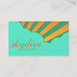 skydive location (vintage clouds) business card