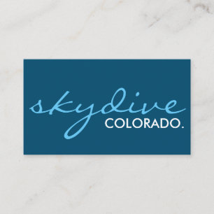 skydive locations. (color customizable) business card